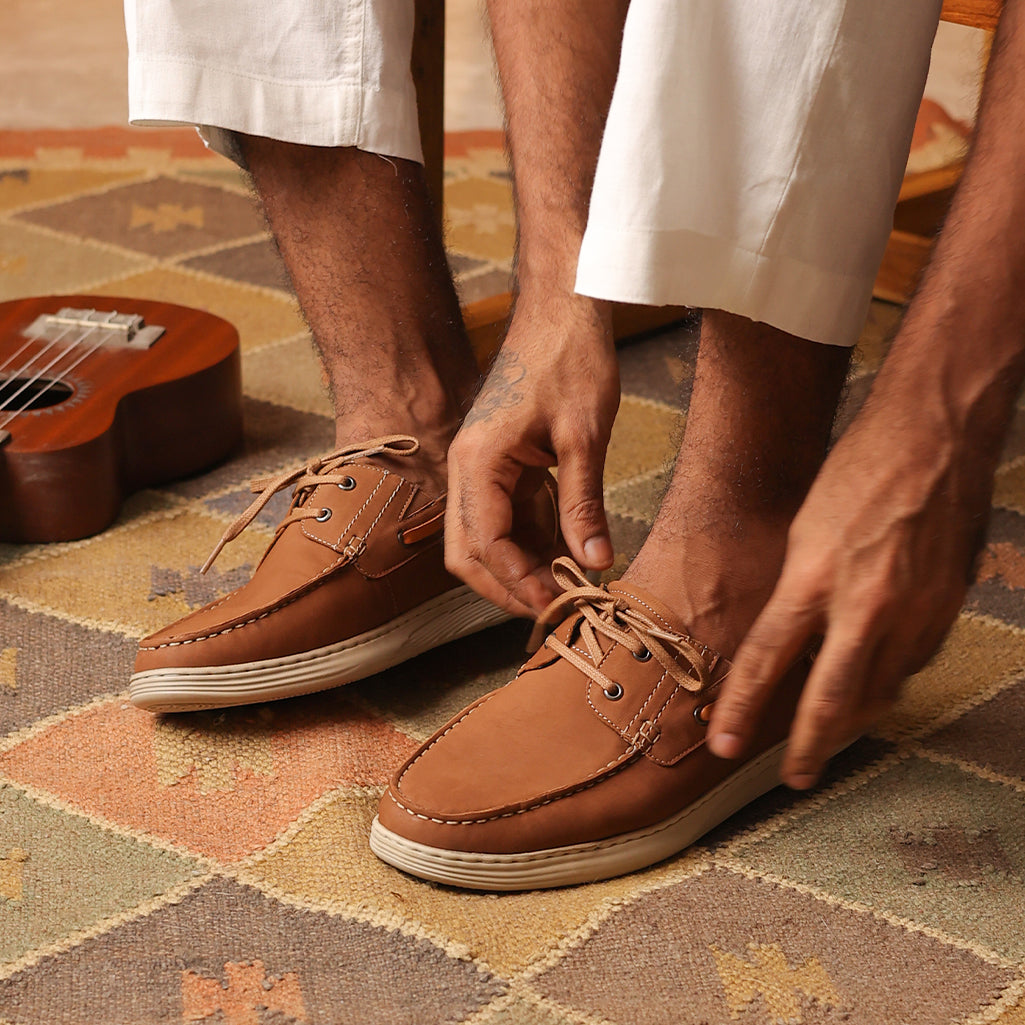 Marina Camel Lace-up