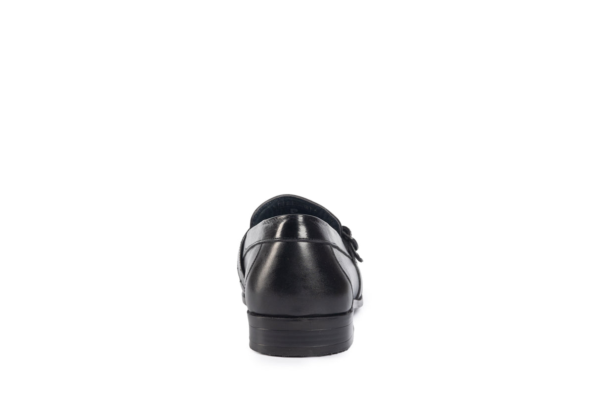 Trento Black Buckle Loafer