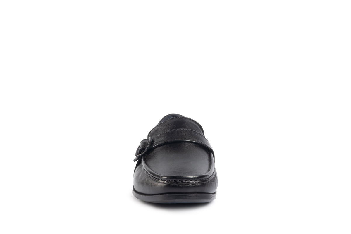 Trento Black Buckle Loafer