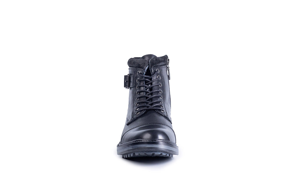 Alpine: Black Cap Toe Boot