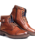 Alpine:Cognac Cap Toe Boot