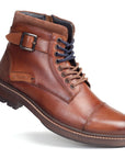 Alpine:Cognac Cap Toe Boot
