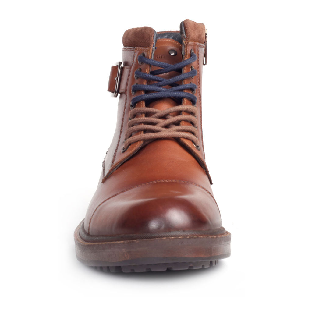Alpine:Cognac Cap Toe Boot