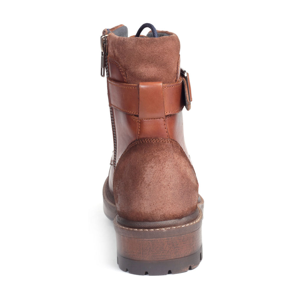 Azar Man Men's Cognac Cap Toe Boots – Detailed Perforation Dress Shoes, Lace Up Oxfords, Synthetic, Size Medium
