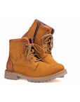 Andes: Camel Suede Laceup Boots