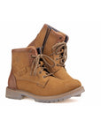 Andes: Camel Suede Laceup Boots