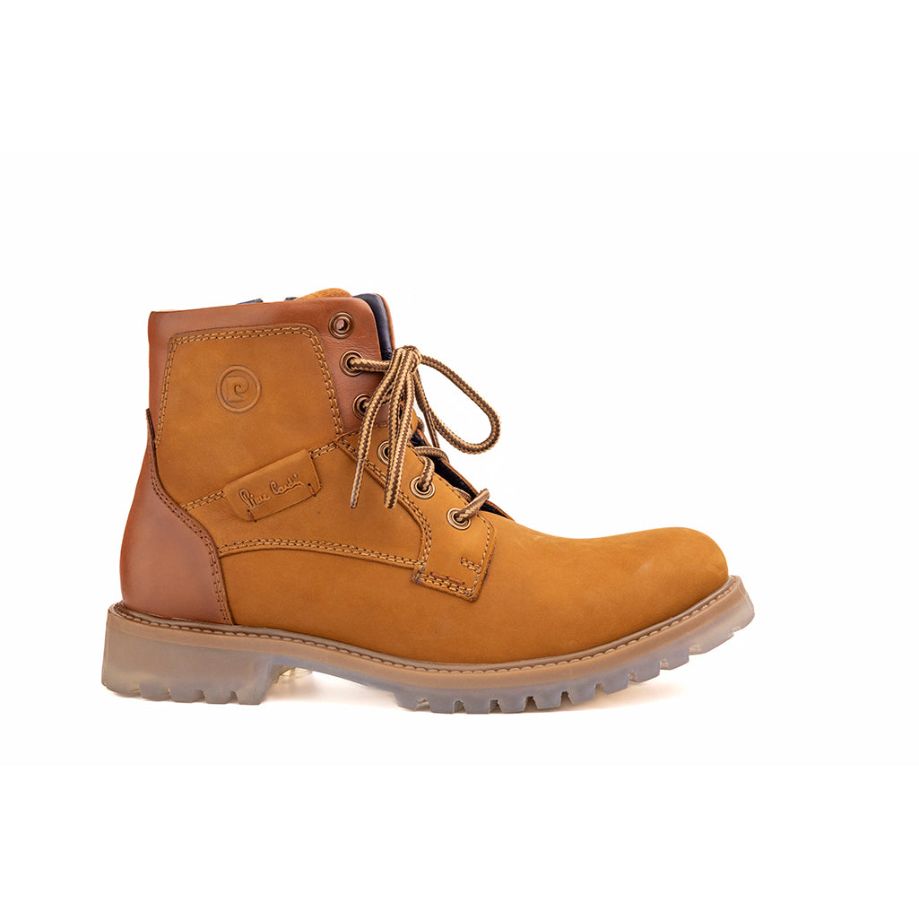 Andes: Camel Suede Laceup Boots