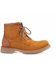 Andes: Camel Suede Laceup Boots