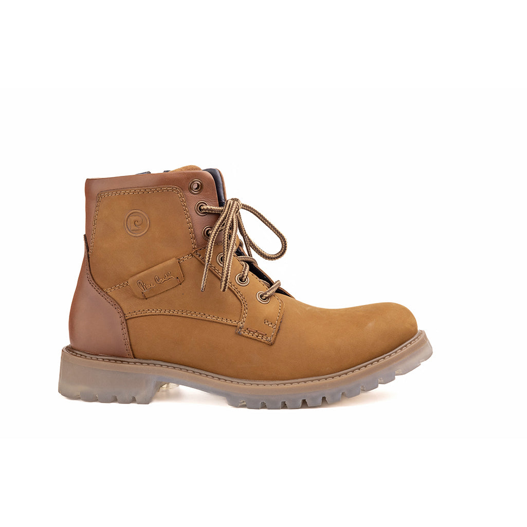 Andes: Camel Suede Laceup Boots