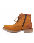 Andes: Camel Suede Laceup Boots