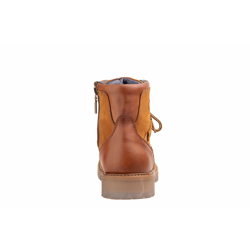 Andes: Camel Suede Laceup Boots