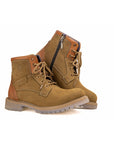 Andes: Olive Suede laceup boots