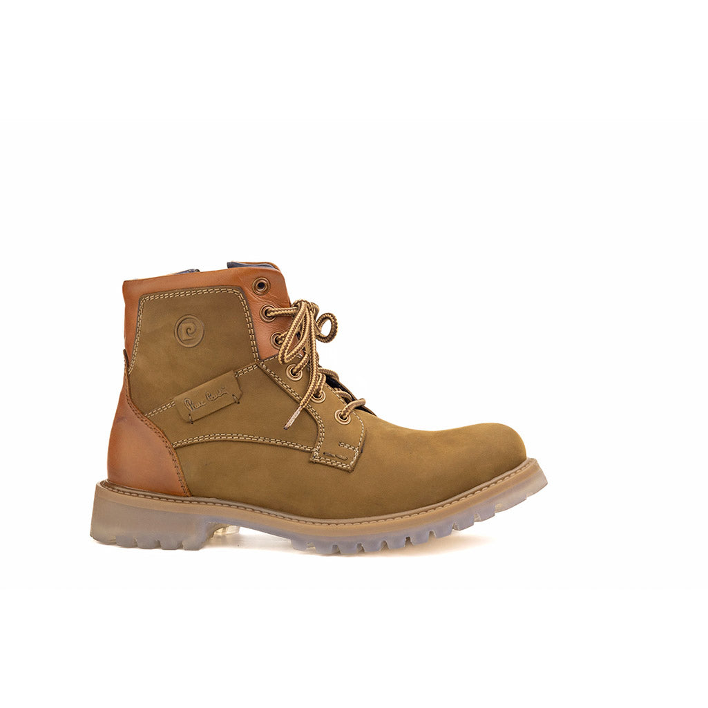 Andes: Olive Suede laceup boots