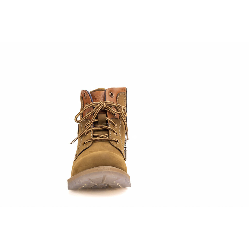 Andes: Olive Suede laceup boots
