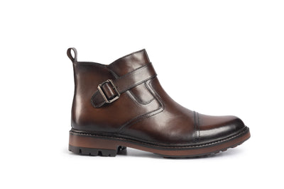 Eiger: Mid Brown Buckle Boot