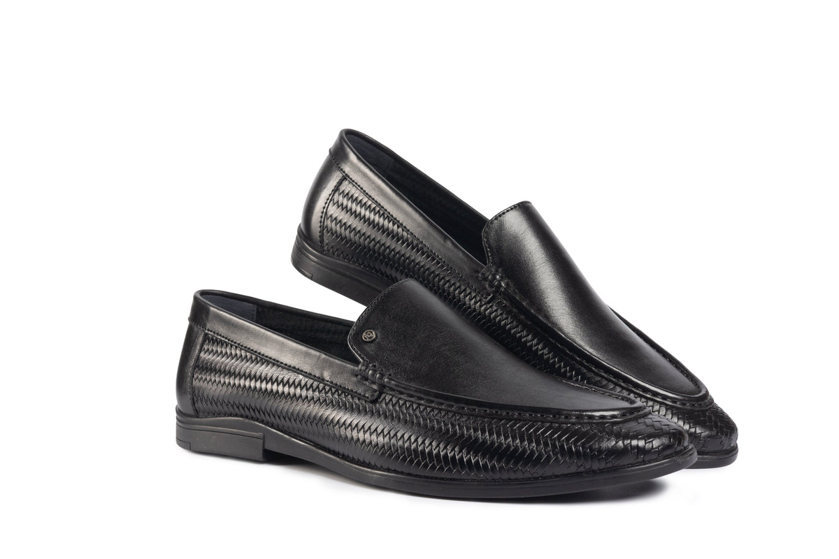 Soho Black Woven Loafer