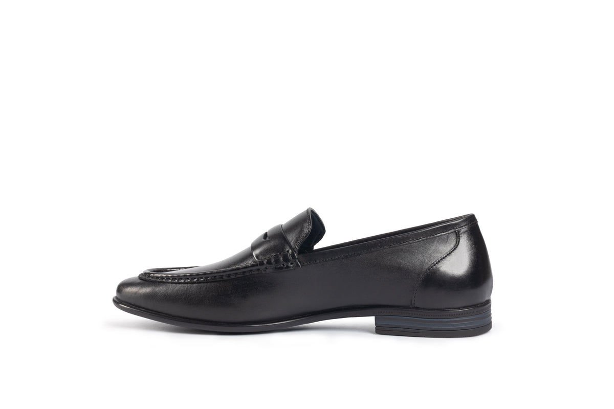 Genova Black Penny Loafer
