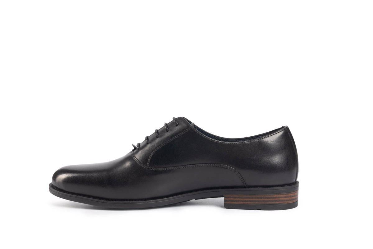 Trieste Black Plain-toe Oxford