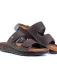 Riviera: Cafe Nubuck Strapless Sandal