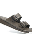 Soul Cloud: Grey Woven Dual-strap Sandal
