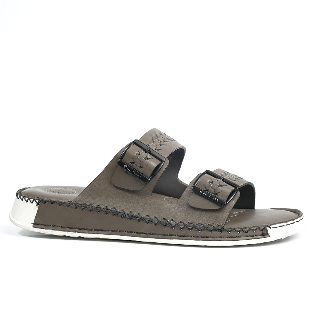 Soul Cloud: Grey Woven Dual-strap Sandal
