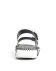 Soul Cloud: Grey Woven Dual-strap Sandal