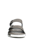 Soul Cloud: Grey Woven Dual-strap Sandal