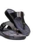 Riviera: Black Polished Thong