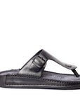 Riviera: Black Polished Thong