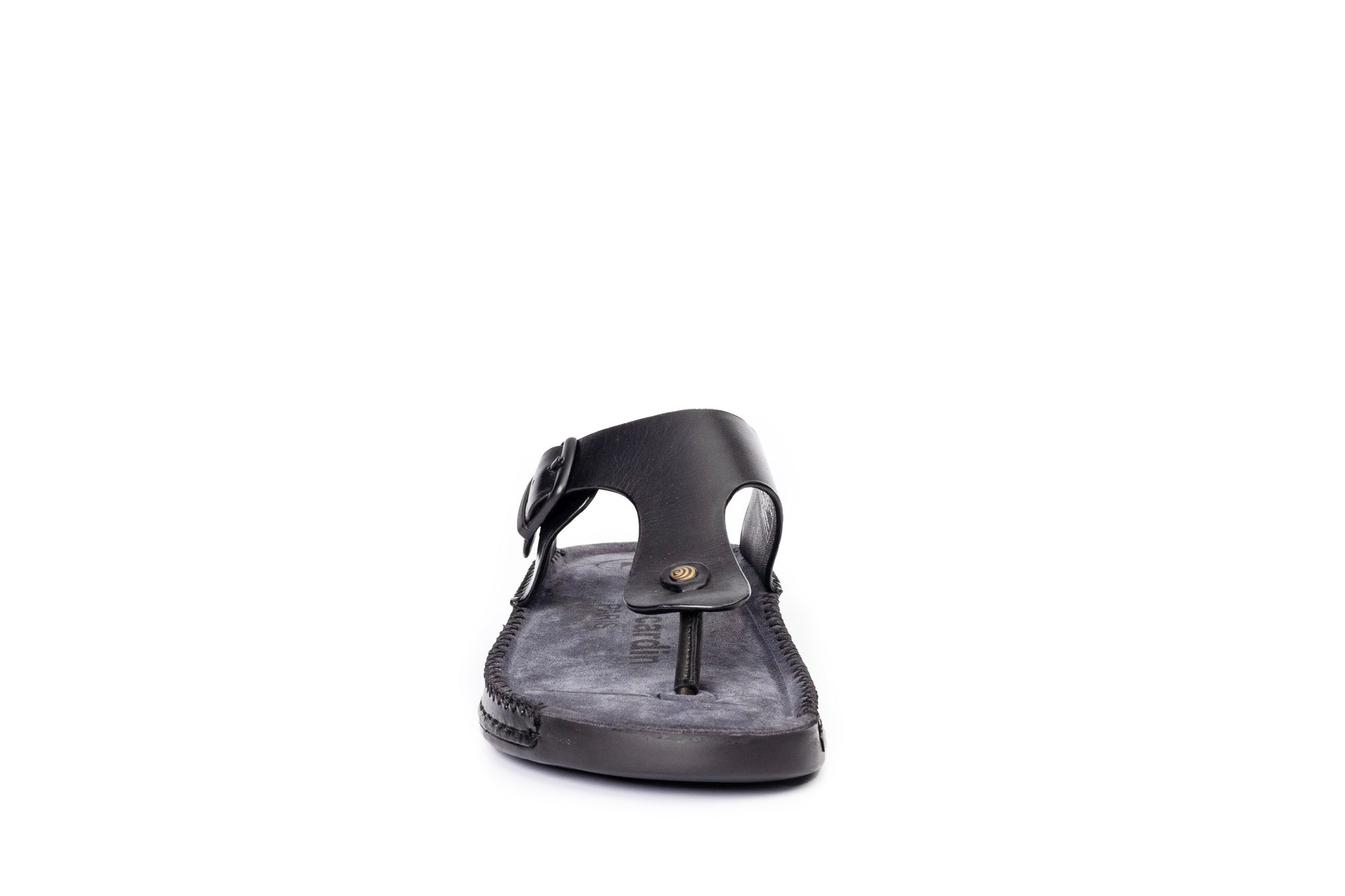 Riviera: Black Polished Thong
