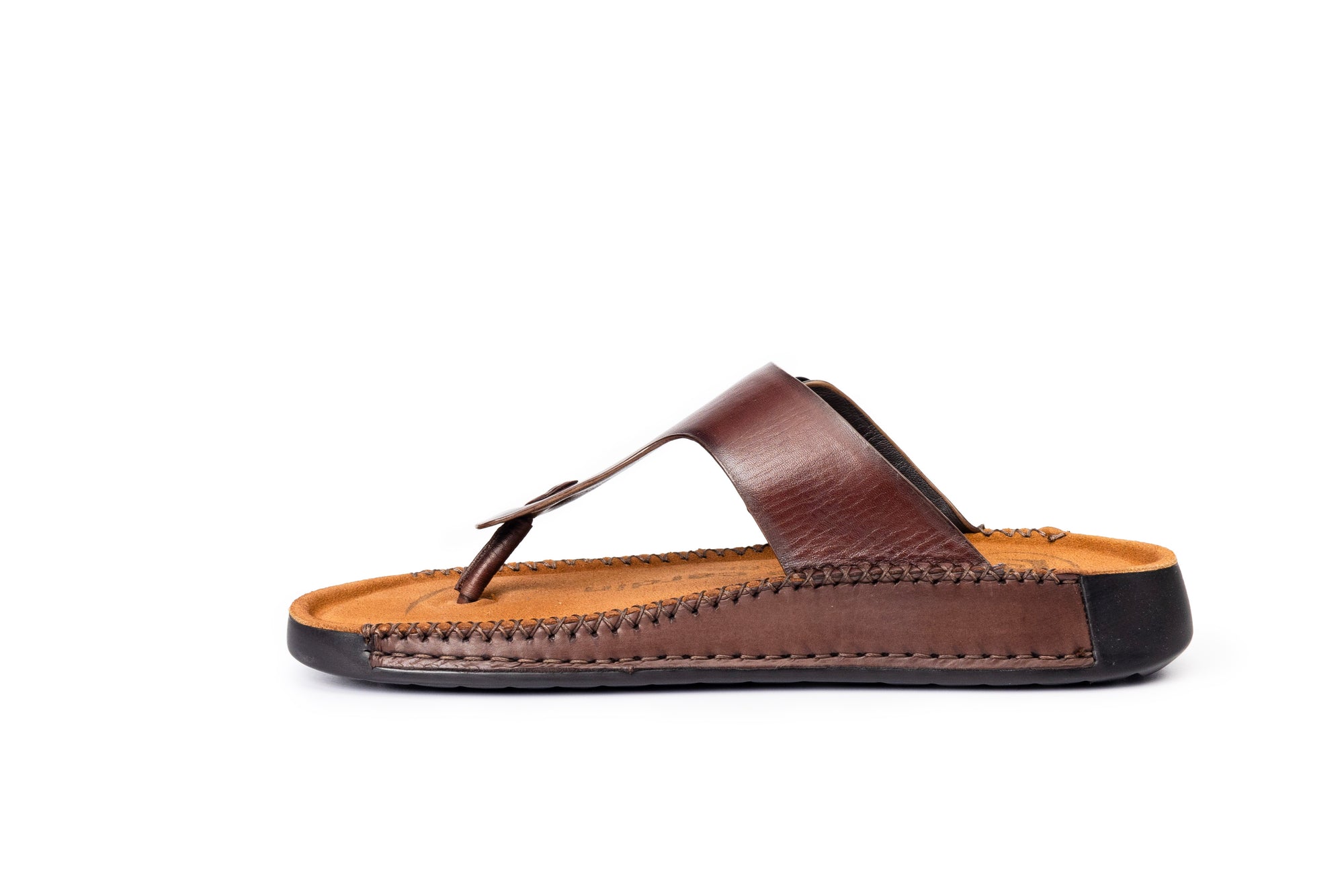 Riviera: Mid-brown Polished Thong