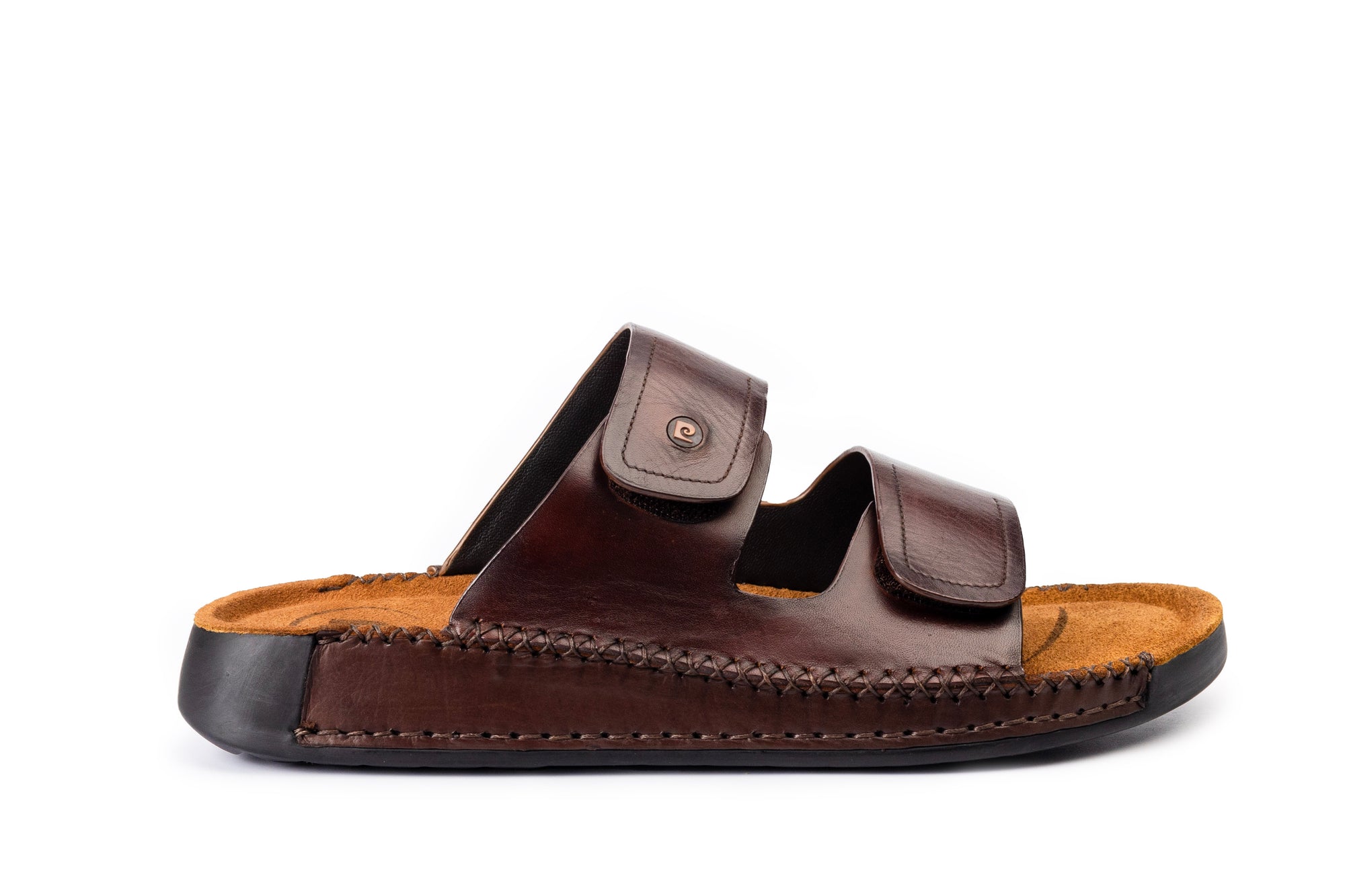Riviera: Mid-brown Polished Strapless Sandal