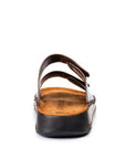 Riviera: Mid-brown Polished Strapless Sandal