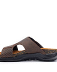 Embrace: Brown Stonewashed Elastic Slide