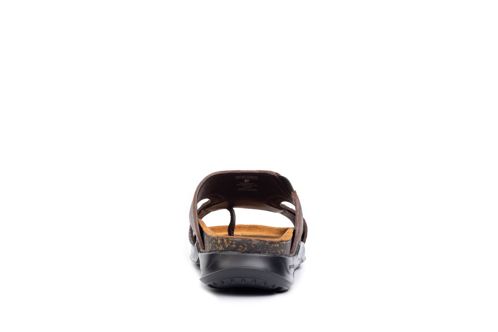 Embrace: Brown Stonewashed Elastic Slide