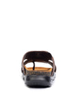 Embrace: Brown Stonewashed Elastic Slide