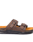 Embrace: Brown Stonewashed Adjustable Slides