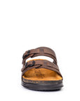 Embrace: Brown Stonewashed Adjustable Slides