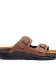 Embrace: Tan Stonewashed Adjustable Slides