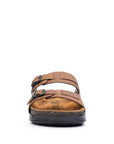 Embrace: Tan Stonewashed Adjustable Slides