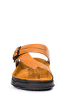 Embrace: Tan Dual-buckle Sandal