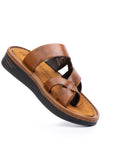 Hudson: Cross-Strap Tan Sandal
