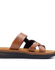 Hudson: Cross-Strap Tan Sandal