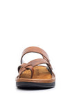 Hudson: Cross-Strap Tan Sandal
