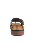 Azur: Café Textured Buckle Slide