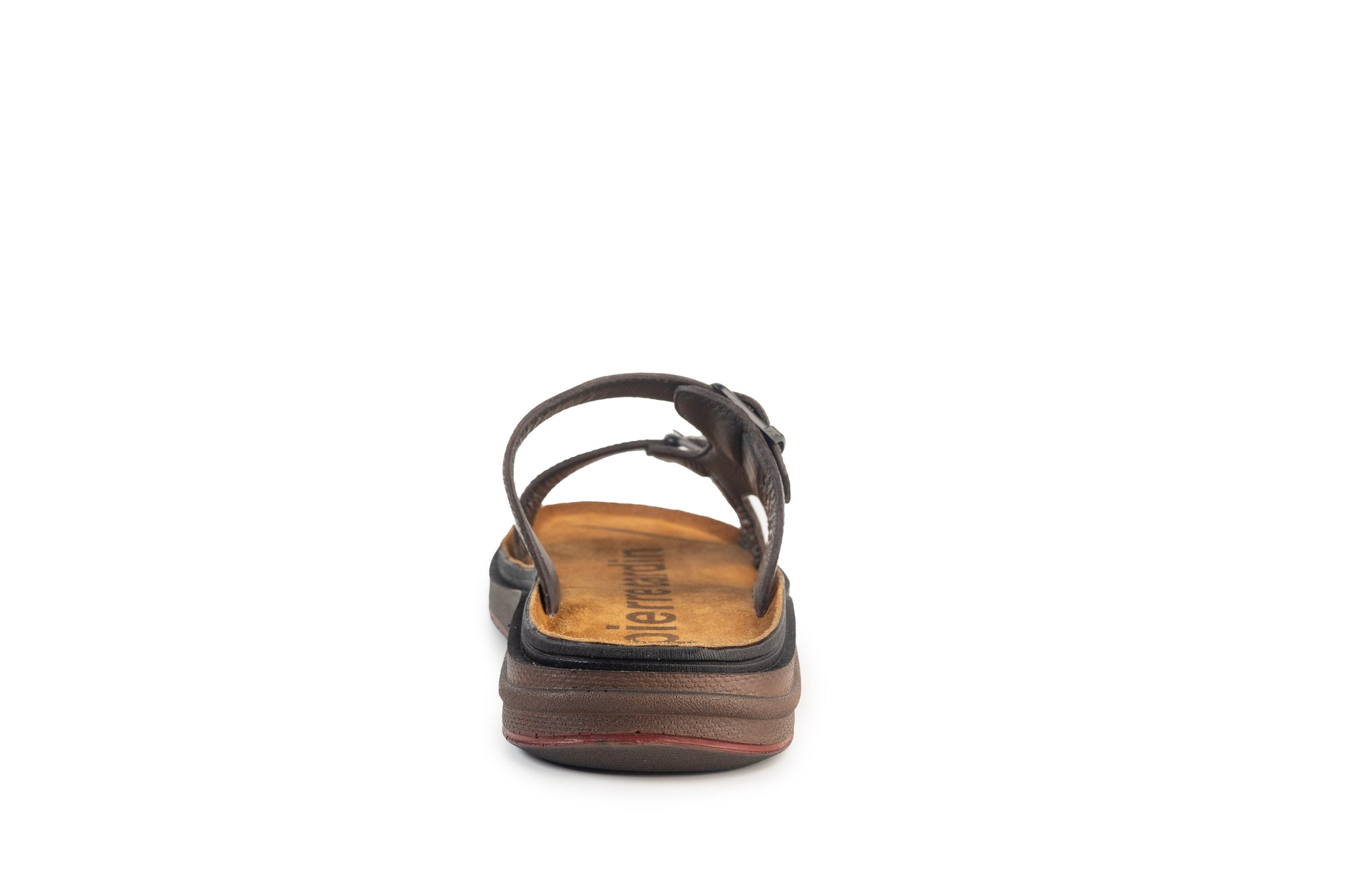 Azur: Brown Adjustable Dual-Strap Sandals