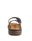 Azur: Brown Adjustable Dual-Strap Sandals