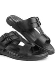 Vite: Black Dual-buckle Sandal