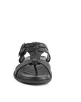 Vite: Black Dual-buckle Sandal