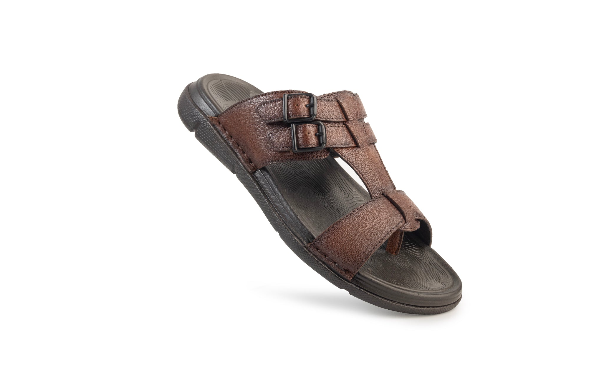 Vite: Tan Dual-buckle Sandal